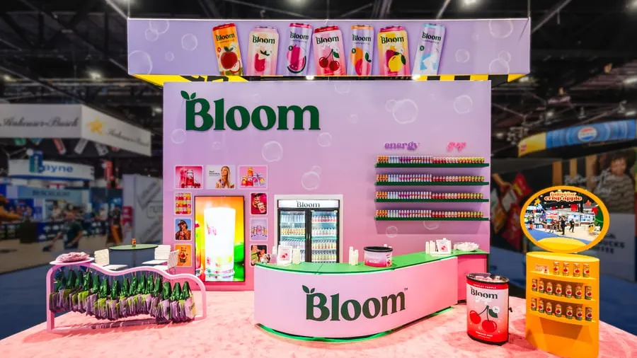 Pink Bloom Nutrition exhibit at NACS